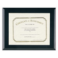 Black Glass Certificate Frame w/ Wall Mount (8 1/2"x11" Certificate)